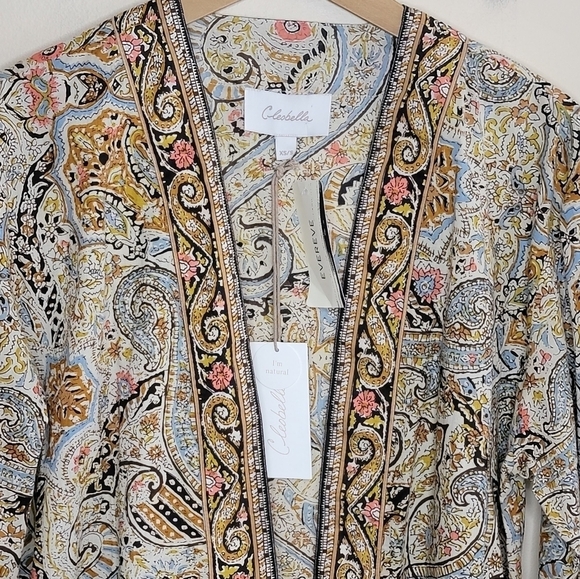 NWT Evereve Cleobella | Kalidescope Wrap in Paisley Natural Print - Picture 4 of 7